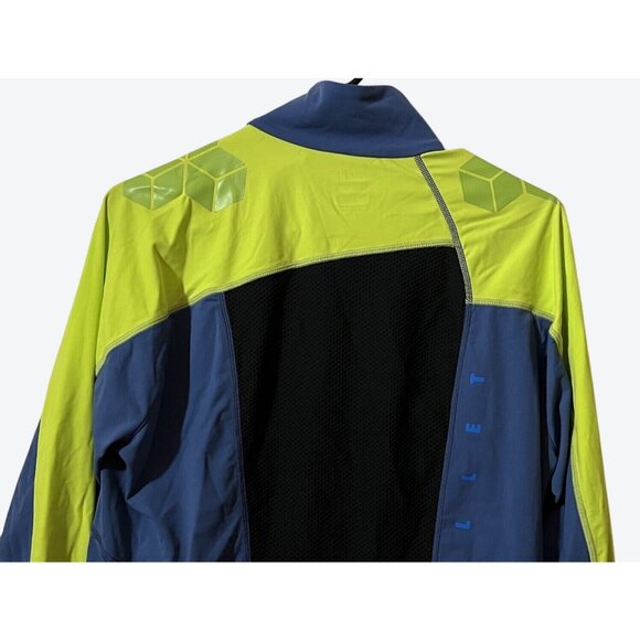 Millet Men's Large Tour Intense Full Zip Jacket Stone Blue Fluorescent Yellow - Picture 5 of 11